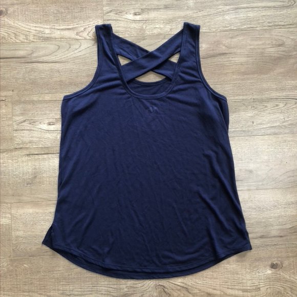 Hyba NAVY Athletic Workout Tank Top - Picture 6 of 6